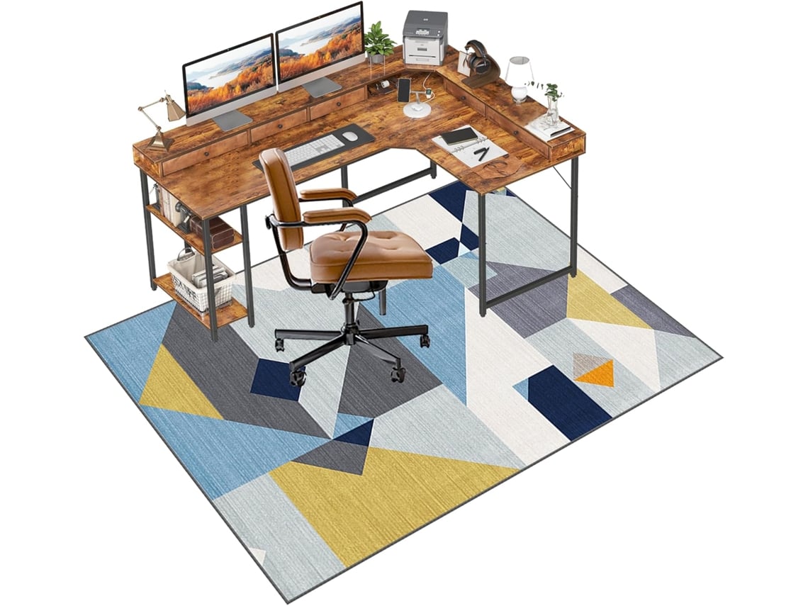 Alfombrilla Antideslizante Silla Gaming, Suelo Oficina, Duros, Protector Juegos, Suelos Hogar,, 90 X 120 Cm