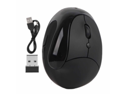 Ratón Vertical Óptico Inalámbrico Ergonómico Para Usuarios Diestros, 3 Niveles De Dpi, Para Juegos/oficina, Color Negro.