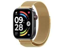 Bracelete Para Xiaomi Band 9 Pro / 8 Pro - Milan Magnética - Malha De Aço Dourada