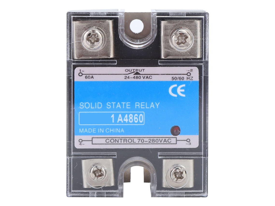 Relé Monofásico De Estado Sólido De 60 A Berm-1 A4860 Para Máquinas Cnc Y Equipos Eléctricos.