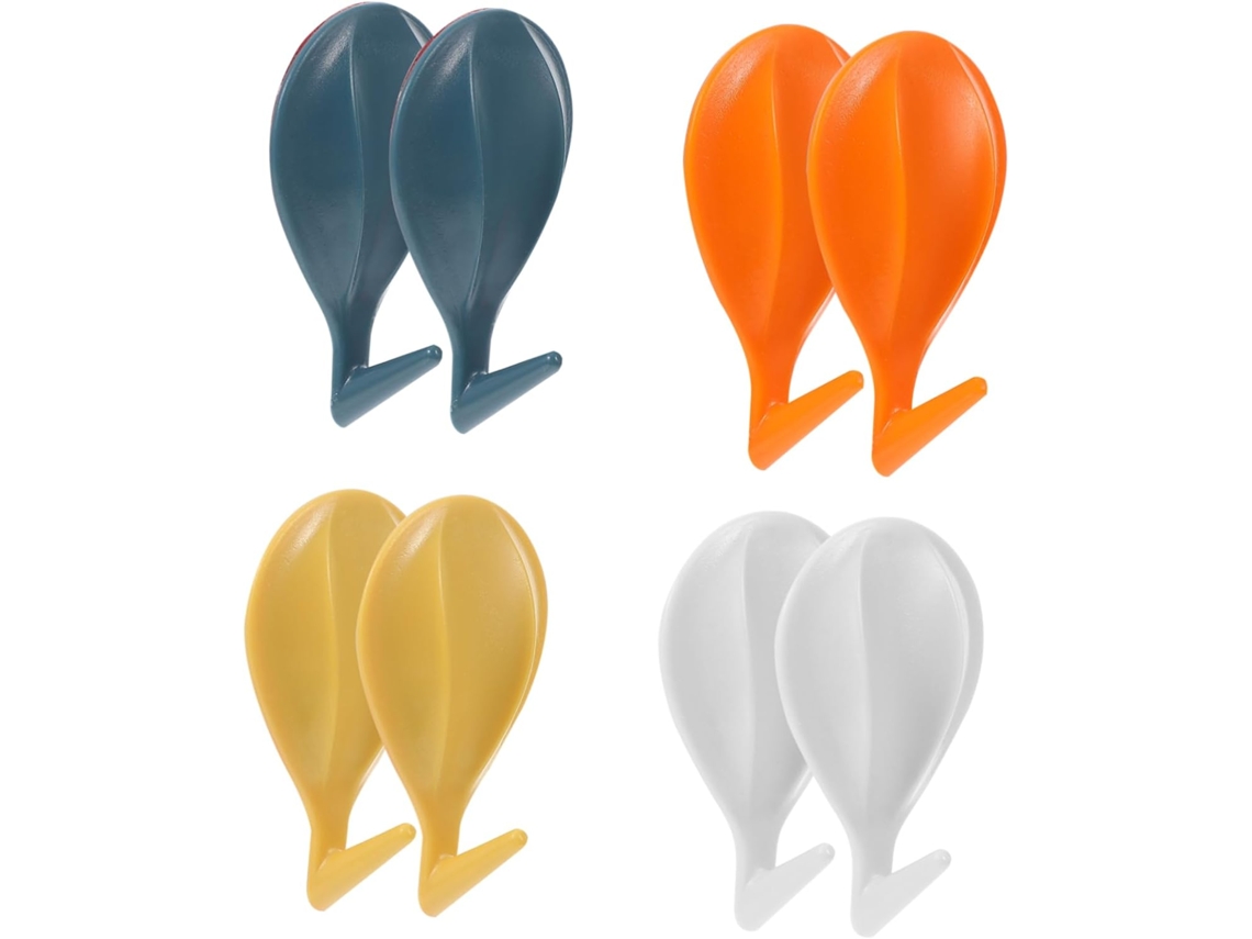 Juego De 8 Perchas Decorativas Adhesivas Con Forma De Globo Aerostático Para Abrigos, Sombreros Y