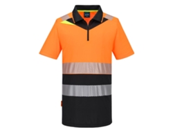 Polo De Trabajo Alta Visibilidad Con Cremallera | Portwest Naranja/negro / 4xl