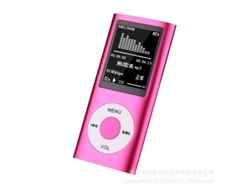Reproductor Mp4 Cuarto Reproductor Lcd Video Radio Fm con Tarjeta Sd / Tf [Rosa] CUICH