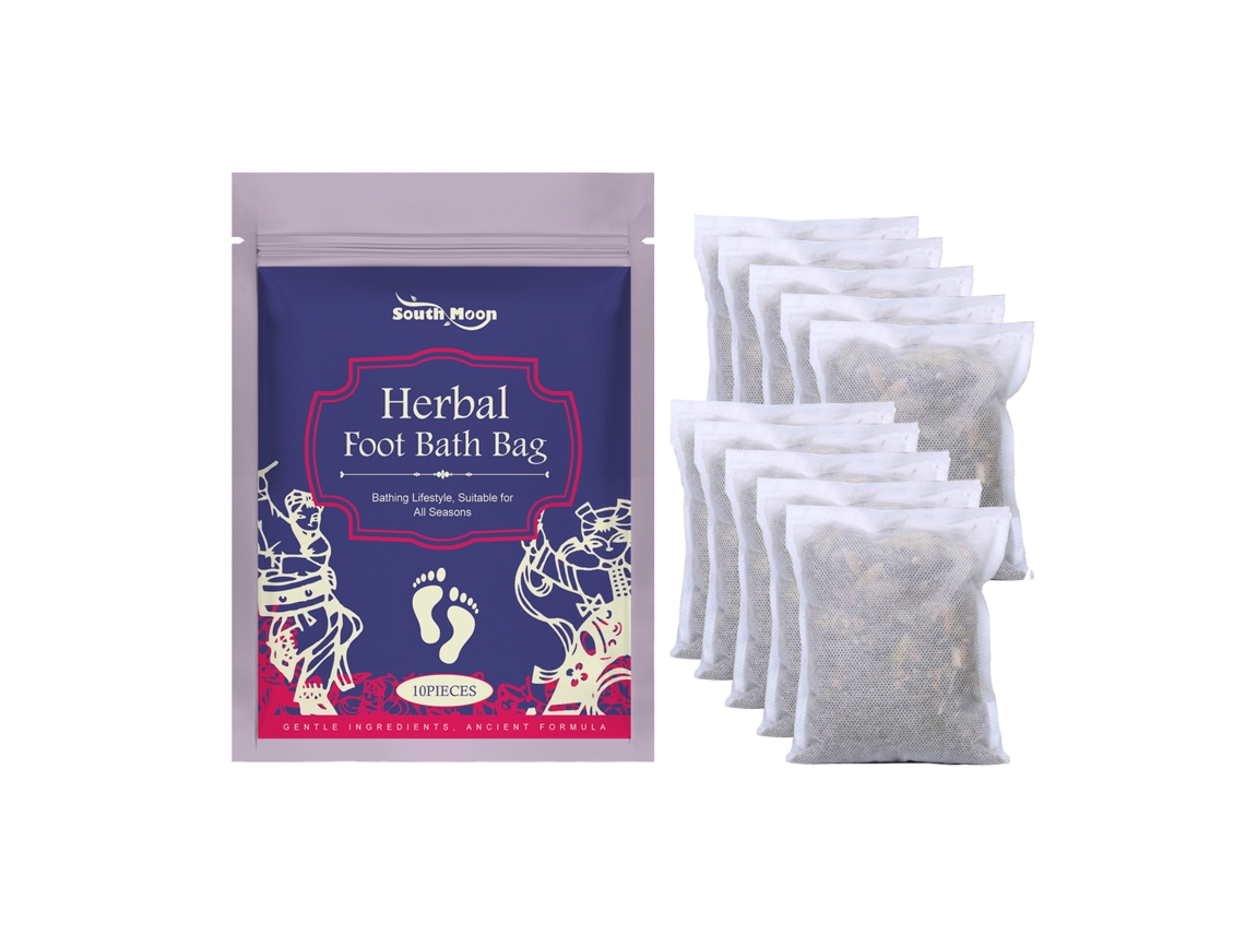 Kit para baño de pies con hierbas naturales para la relajación.