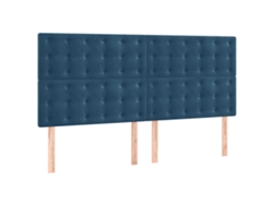 Maison Exclusive - Cabecero De Cama Azul Oscuro 160x5x118/128 Cm Terciopelo