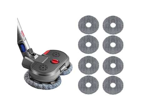 Juego de cabeza de trapeador eléctrico compatible con aspiradora Dyson V7 V8 V10 con luces LED
