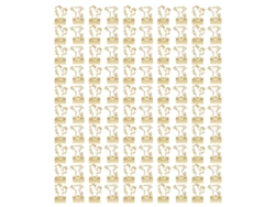 100 Clips Metálicos Con Mango De Animalito Para Documentos Y Ropa.