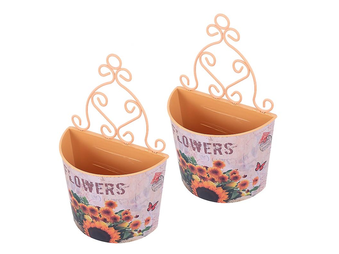 2 piezas cesta de flores artificiales ALLINLESS