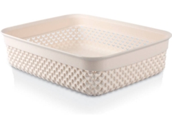 Cesta Bajo Manejo Rectangular 7h HOUSE Beis 2,2 Litros