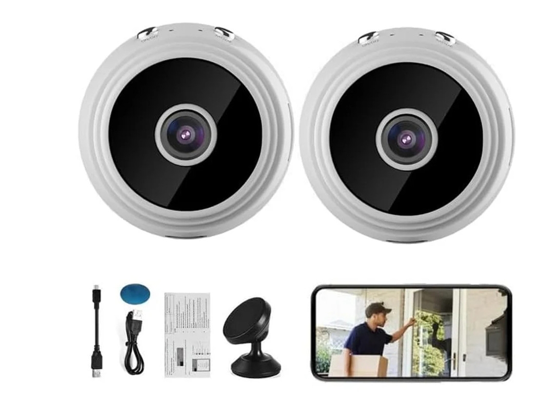Mini cámara de seguridad magnética inalámbrica HD 1080P, pequeña, WiFi, visión nocturna, detección de movimiento con aplicación para Bestvite