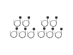 10 Interruptores Momentáneos De Pulsación Superficial 12v 24v Con Cable 30cm Y Cinta Adhesiva Doble Cara Material Plástico Negro Negro