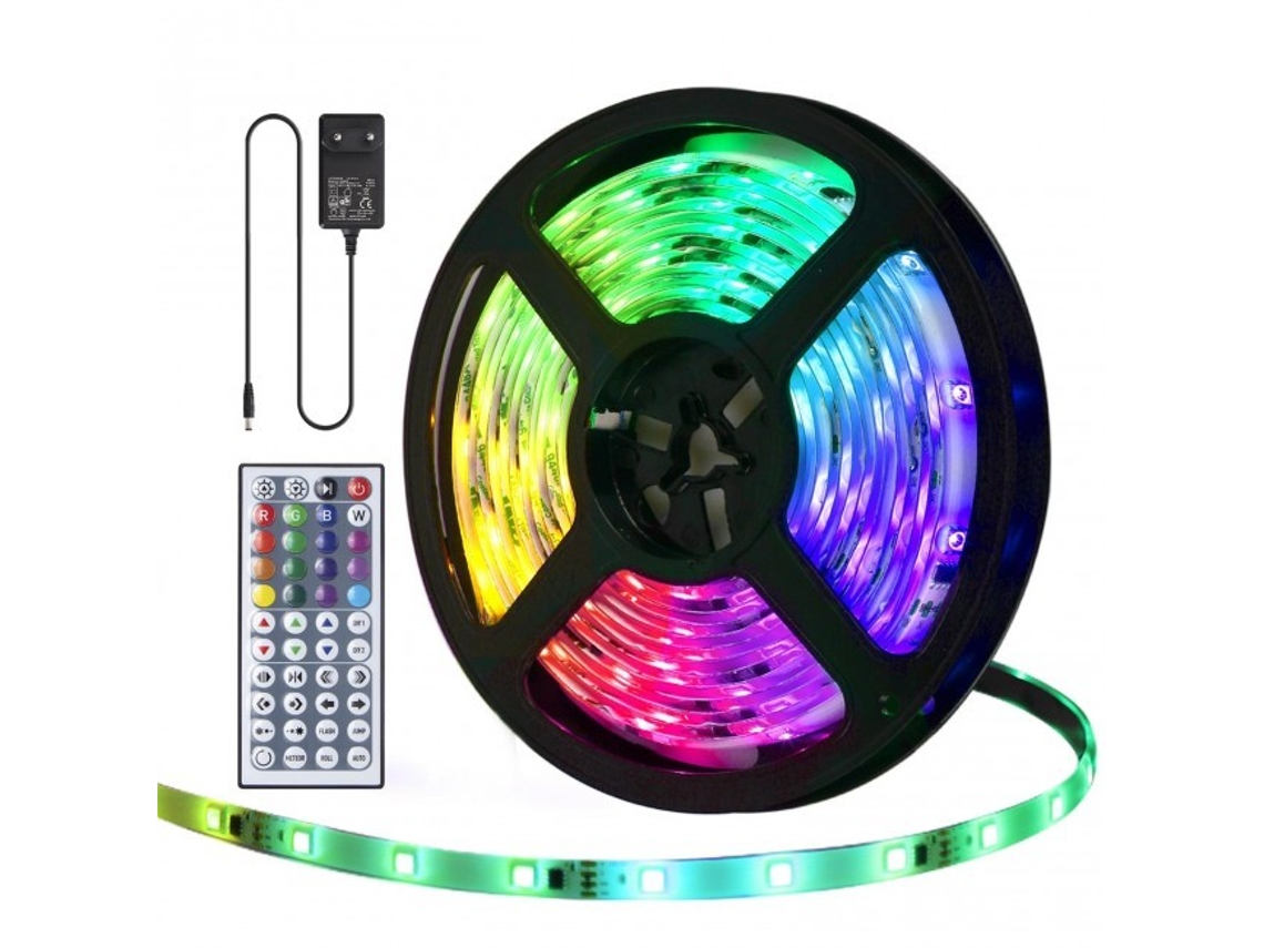 CUICH 5050-30 Tira LED RGB con Control y Fuente de Alimentación (5 Metros)