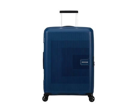 Maleta de Viaje Mediana Aerostep 67Cm con 4 Ruedas Expandible Azul Marino 66.5L AMERICAN TOURISTER
