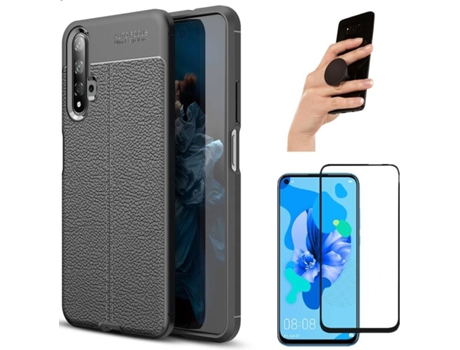 Carcasa, Protector y Popsocket Huawei Honor 20 Rugged Leather Negro