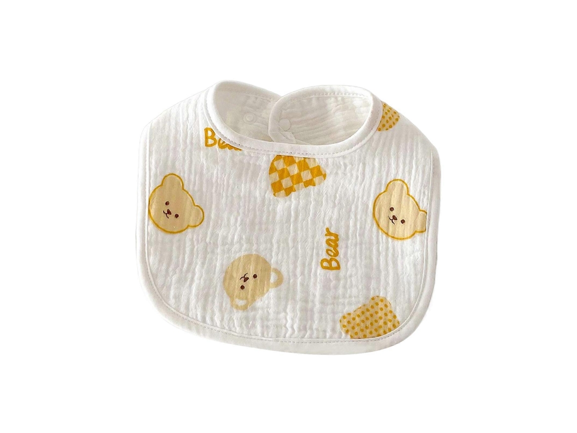 Babero de algodón en forma de U, suave y transpirable, paño para eructar para bebés, absorbente de agua y saliva, para bebés que babean y se alimentan.