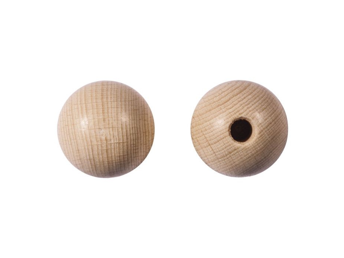 Bolas de Madera Rayher Ø 25 Mm Semiperforadas 6 Piezas