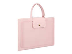 Bolsa para portátil de 13 a 14 pulgadas, fabricada en material PU impermeable, color rosa, Hexinyigjly