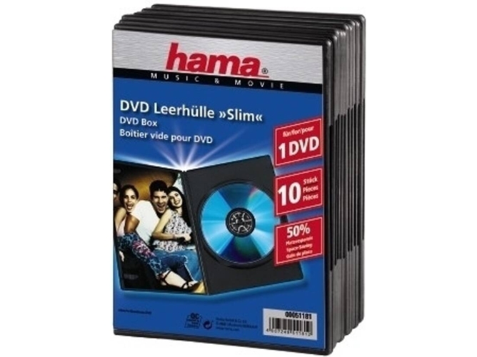 Caja para DVD Slim hama 1 DVD 