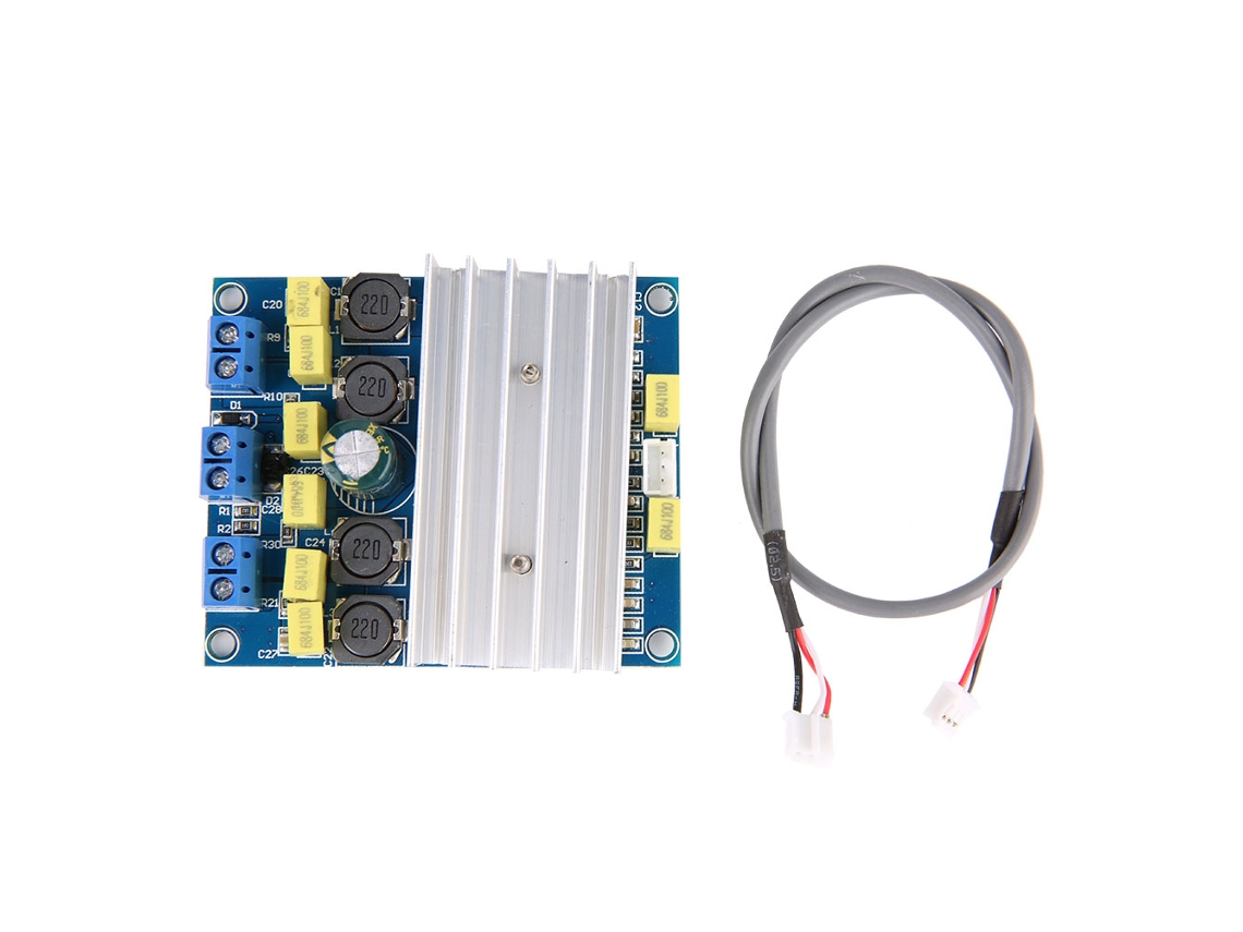 Placa Amplificadora De Potencia Digital Tda7492 De 50 W*2/100 W Con Disipador De Calor