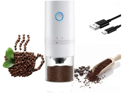 Molinillo de café blanco con grado de molienda ajustable Yizhood