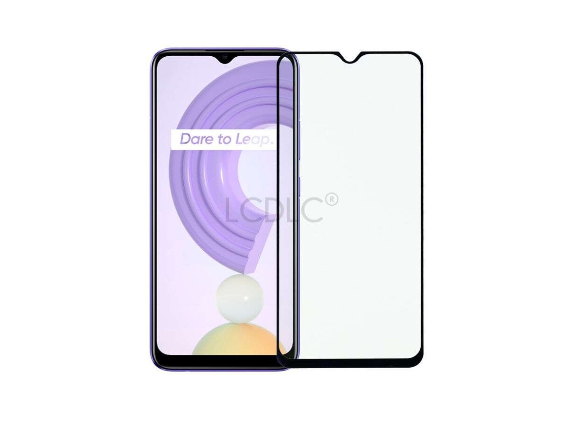 Cristal Templado Completo Negro Para Realme C21