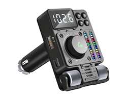 Transmissor Fm Bluetooth Multifuncional Para Carro Bluetooth 5.3, Ajuste De Som, Viva Voz Yizhood (preto)