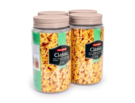 Pack de 4 Botellas PLASTIC FORTE (11 x 11 x 20 cm - Plástico - Multicolor)