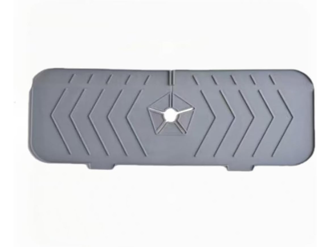 Protetor De Respingos Dobrável Para Pia, 2,4 Cm De Altura, Almofada Impermeável De Silicone Cinza (cinza)