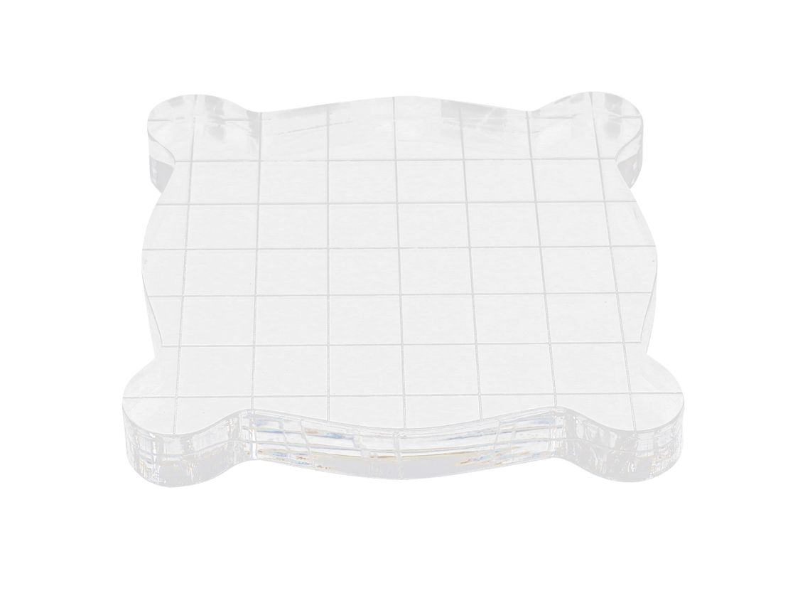 Placa de acrílico transparente de 9 mm, herramienta para esculpir arcilla, rejilla entrelazada de 7,5 x 7,5 cm