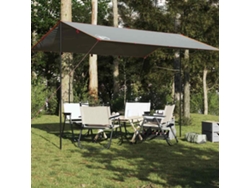 Lona De Camping Impermeable Gris Y Naranja 400x294 Cm
