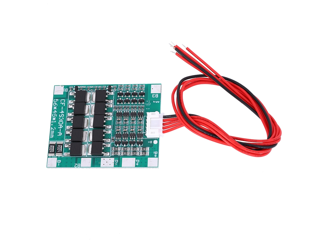 Módulo De Protección De 30 A, Placa De Circuito Balanceada Con Líneas Rojas Y Negras, Componentes Electrónicos.