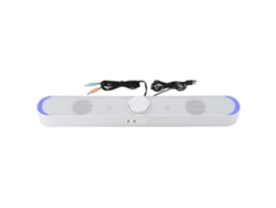Altavoz Inalámbrico Bluetooth Sada V-198 Para Ordenadores De Sobremesa Y Domésticos Con Conexión De 3,5 Mm, Blanco.