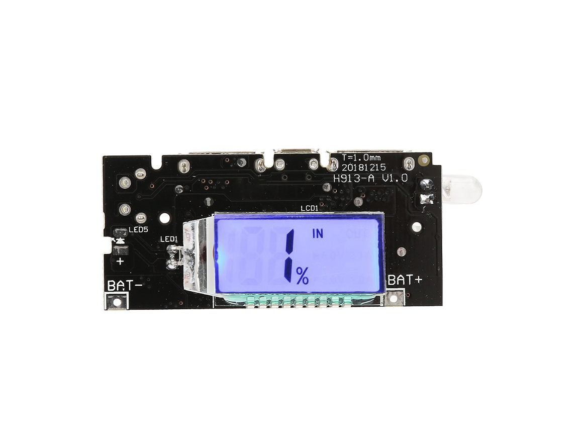 Yncm2026-módulo De Batería Power Bank Dual Usb 5v 1a 2.1a Con Lcd Para Cargador De Baterías 18650 Diy