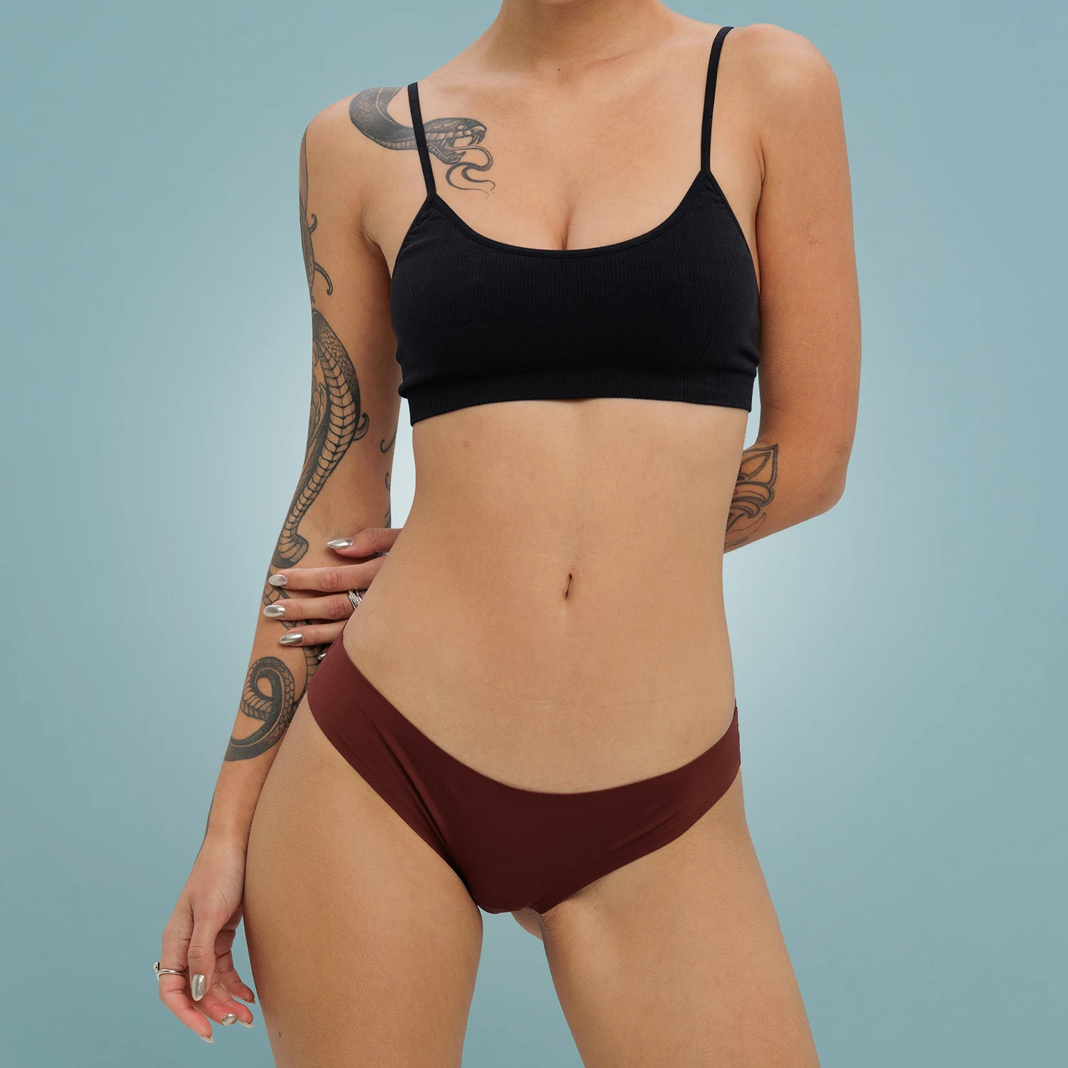 Ropa interior menstrual sin costuras WEEKISS XL Roja Protección contra el flujo abundante