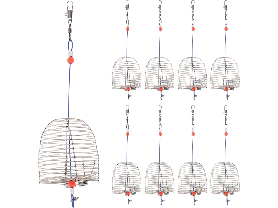 Juego De 10 Cestas Dispensadoras De Cebo Para Carpas De Acero Inoxidable