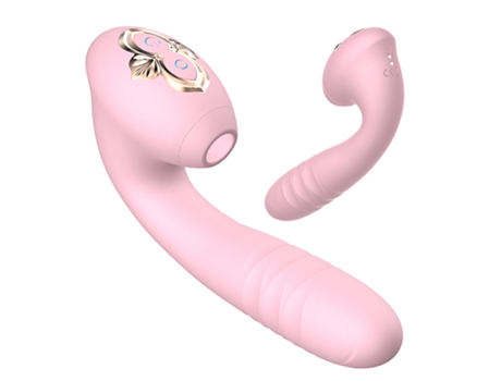 Vibrador telescópico de vibración de succión para mujer (rosa) ENZONS