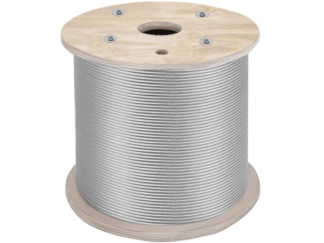 Cable de acero inoxidable 304 7x19 1/4 61m Alta Resistencia Tekmaquinas
