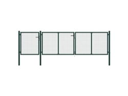 Puerta De Jardín De Acero Verde 400x75 Cm