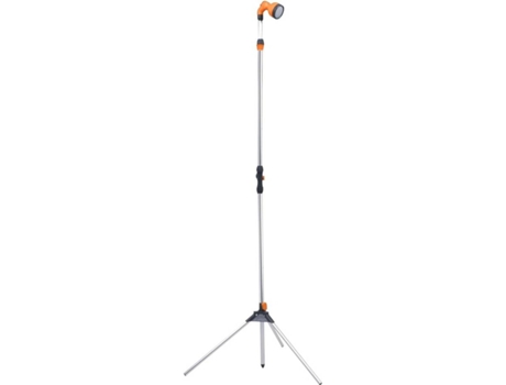 vidaXL Ducha de jardín con trípode aluminio 221 cm