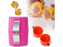 Abridor de cáscaras de huevo manual Rosewell, rompedor y separador de huevos, utensilio de cocina de acero inoxidable para facilitar la extracción de la cáscara.