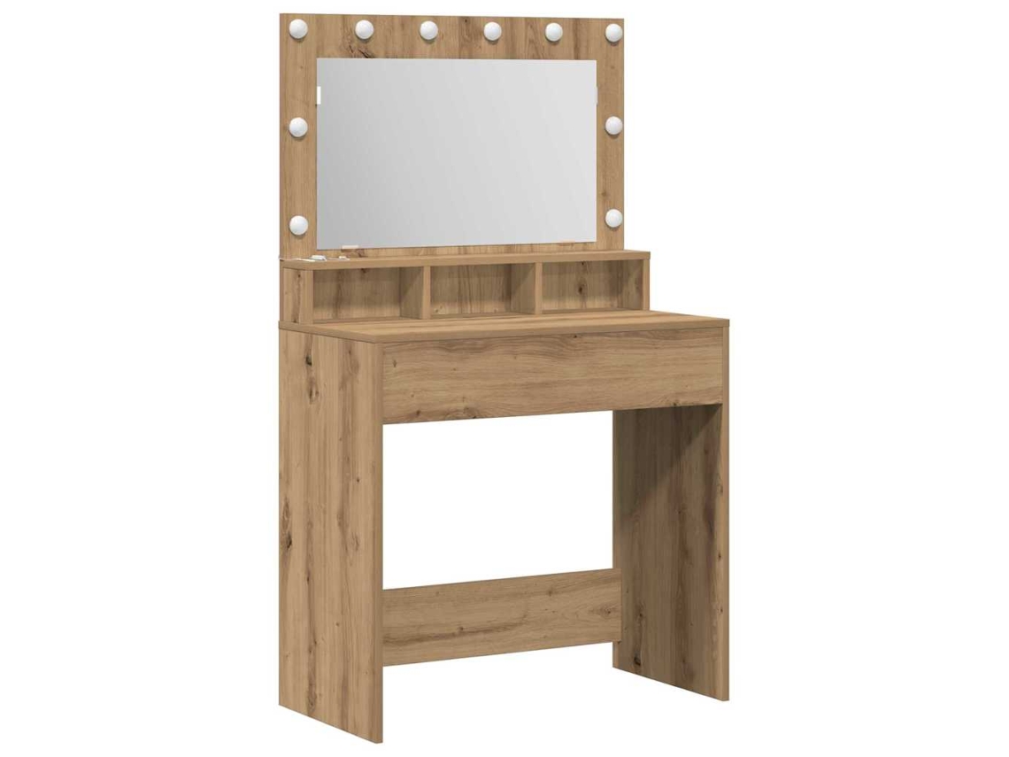Tocador - Tocador de roble hecho a mano 75,5 x 41 x 135 cm HARLANV1