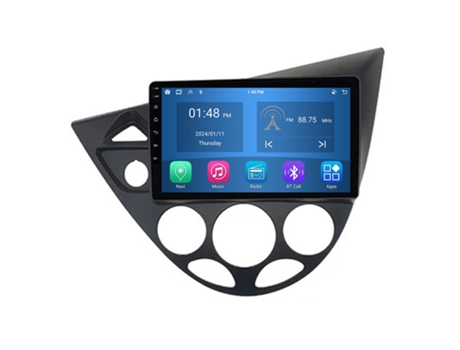 Autoradio 4GB RAM64GB ROM ROVERONE para Ford Fiesta 1995-2001 Focus MK1 1998-2004 CarPlay Android Coche Radio Bluetooth Navegación