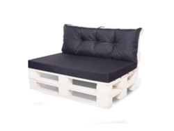 Cojín para palets, Asiento 120x50 y Respaldo 120x50cm color negro- Cojín sofá para palets jardín, Cojín para palets europa