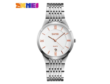 Relojes de Pareja Relojes de Acero Inoxidable Relojes de Pulsera con Fecha de Cuarzo para Hombres y Mujeres-Aguja de Platino para Hombres LUUCOZK