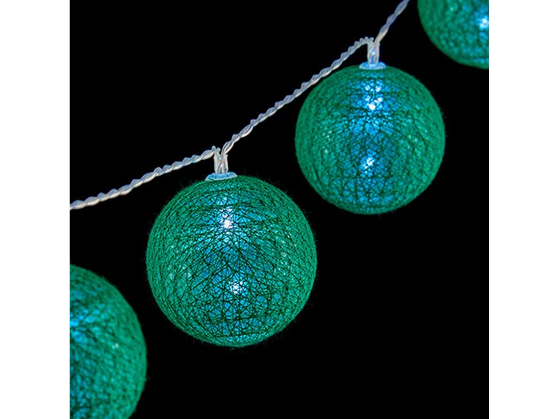 Grinalda de Esferas Led 5 cm Verde 2 M