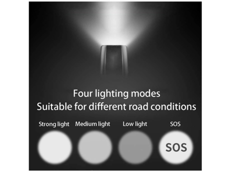 Juego de luces de bicicleta Juego de luces de bicicleta súper brillante Juego de luces de bicicleta a prueba de agua con -ENZONS negros