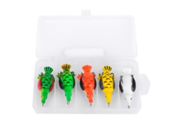 5 Unidades/caja De Señuelos De Pesca Suaves Y Coloridos Con Forma De Pato Simulado Y Anzuelo Afilado Para Pesca.