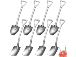 8 cucharas de acero inoxidable 401 para café espresso y postres - Set de regalo