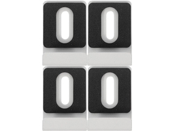 Kit 4 Clips Acero Inoxidable Soporte Cuadrado Resistente