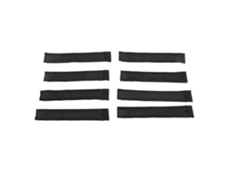 8 Correas Negras De Velcro Para Mangas De Camisetas Deportivas, Sóftbol, Fútbol, Ajustables Y Duraderas.